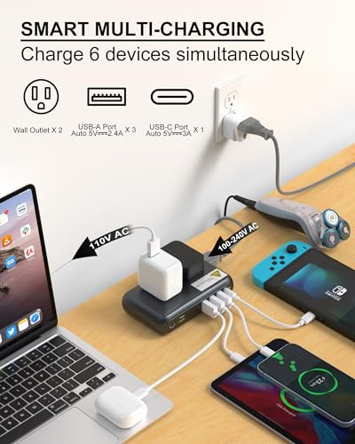 Converter 220v A 110v - Adaptador Universal Con 4 Usb