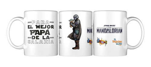 Mug Personalizado Mandaloriano Con Caja - Día Del Padre 