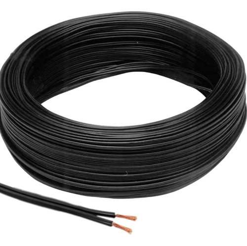 Cable Bipolar Paralelo 2 X 2.5 Mm Negro Rollo X 25 Metros