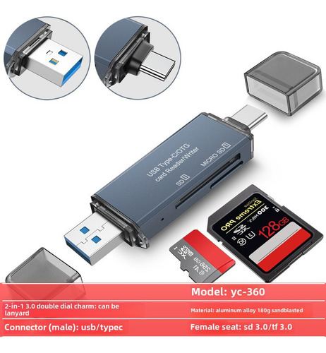 Lector De Tarjetas Usb 3.0 Adaptador Tipo Otg De Alta Veloci