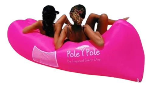Puff Colchon Inflable Pole Pole Bolso Fucsia (ing Maschwitz)