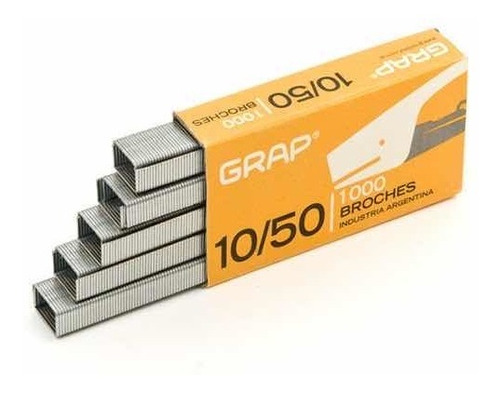 Broches Para Abrochadora Grap 10/50 1000 X 10 Cajas