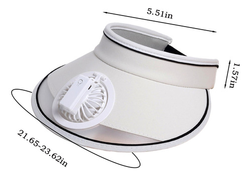 Un Sombrero Con Ventilador Para Mujer, Sombrero Con Visera D