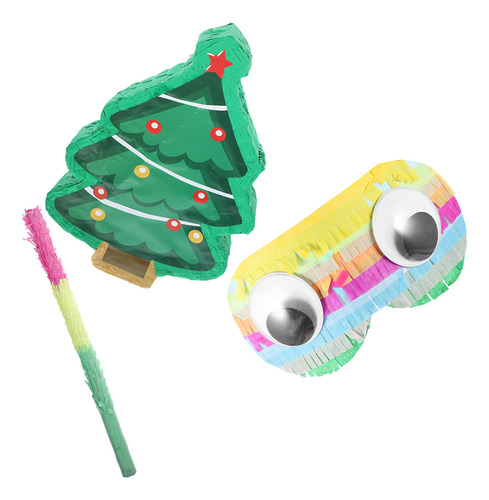 1 Juego De Piñatas Con Forma De Árbol De Navidad Para Fiesta