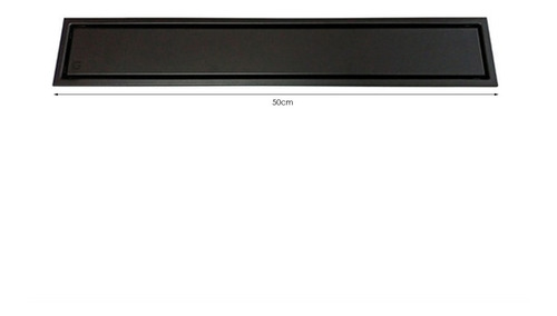 Imagen 2 de 5 de Rejilla De Piso Rectangular Invisible Negra 50cm