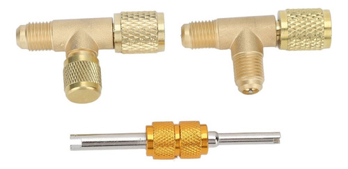 Y Válvulas Adaptadoras Sae De 1/4 Pulgadas Core Brass Tee