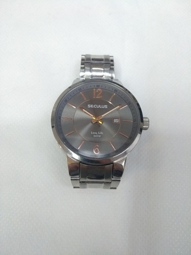 Relógio Masculino Prata Seculus 28218g0sbna1 Leia O Anúncio
