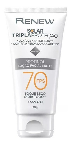 Protetor Solar Renew Matte Ultraleve Anti-idade Fps70