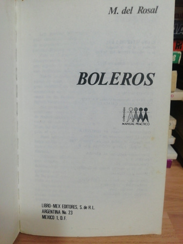 Boleros Con Acompañamiento Para Guitarra/ M. Del Rosal (Usado)