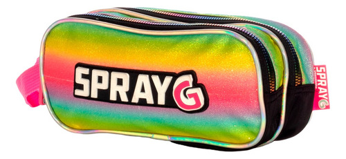 Spray G Lapicera Cosmetiquera Doble Cierre Multicolor 83193