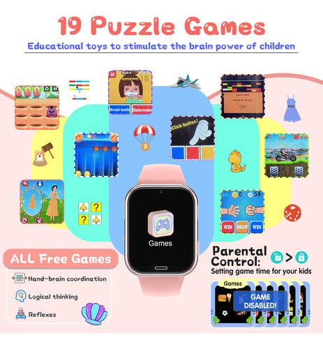 Reloj Inteligente 2G Llamadas Sos SmartWatch Con Camara Relojes De Juego X53 Sjrohe Relojes Inteligentes Llamar Niños Relojes Inteligentes,Relojes Inteligentes Con Ranuras Para Tarjetas Sim color Rosa