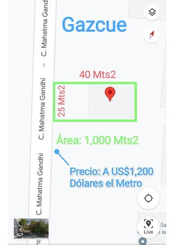 Se Vende Solar De 1,000 Mts2 Con Mejora En Gazcue