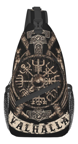 Fosgzif Vikinking Vegvisir Escudo Bolso De Cuerpo Cruzado Un