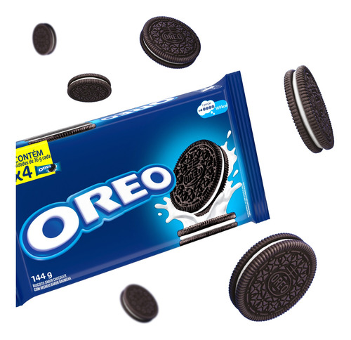 Imagem 7 de 8 de Biscoito Recheado Oreo Original Multipack 144g