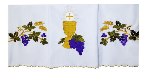 Mantel Para Altar De Iglesia 3m Varios Bordados Elegantes 