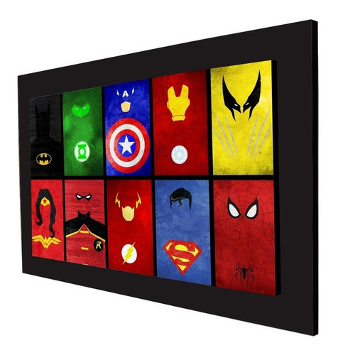 Cuadro 60x40cms Decorativo Dc Comics & Marvel