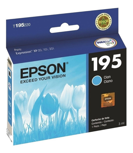 Imagen 2 de 4 de Combo Cartuchos Epson T195 Negro + Colores Xp211 201 Orig