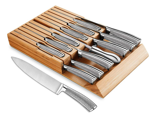 Set De Cuchillos Cocina Acero Inoxidable 14 Piezas