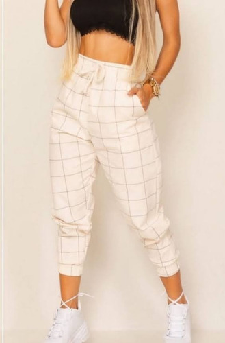 Calça Bomber Jogger Feminina Com Cordao Em Linho