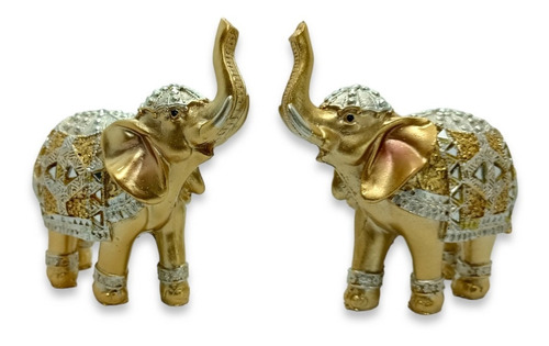 Figura Escultura Elefante Pareja  X 2 