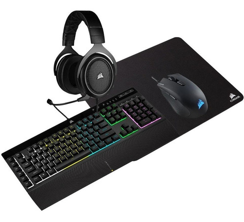 Kit Gamer Corsair Teclado K55 Pro + Headset Hs50 Pro + Mouse