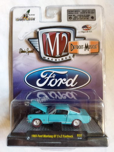 M2 Machines 1965 Ford Mustang Gt 2+2 Fastback Azul Gl6