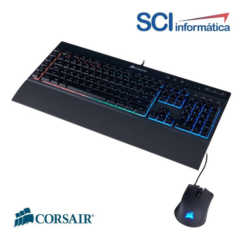Combo Teclado Y Mouse Gamer Corsair K55 + Harpoon Rgb