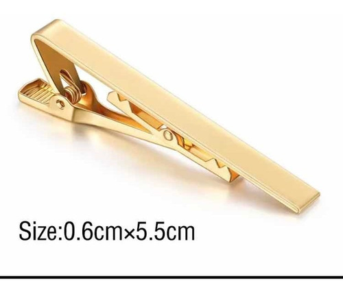 Imagen 2 de 4 de Pack 3 Clip Sujeta Corbata Plateado Dorado Y Negro Metal