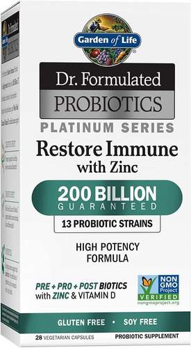 Garden Of Life Probioticos Platinum 200 Billion 28 Capsulas