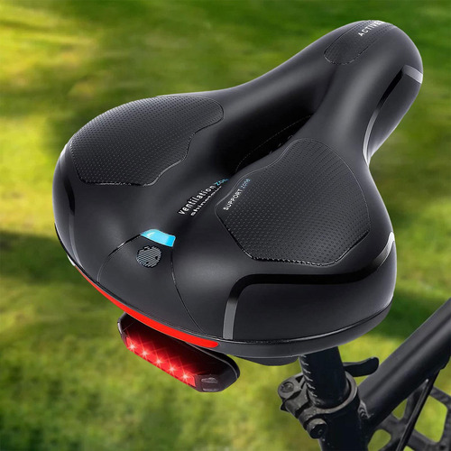 Asiento De Bicicleta SillĂn De Bicicleta Pu Ancho Asiento