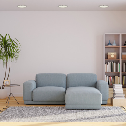 Pack 6 Lámparas Led Techo 18W, 4000K, Estévez, Color Níquel