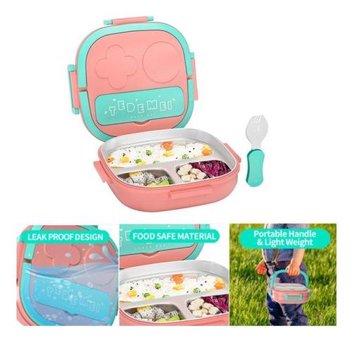 Bento Box De Acero Inoxidable For Picnic Al Aire Libre Co