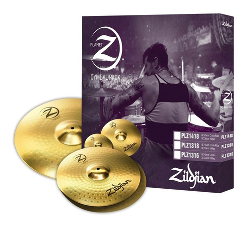 Set De Platillos Zildjian Plz1318 13  Hi Hats 18  Crash