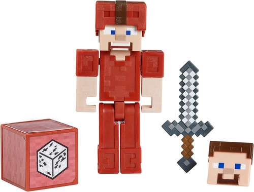 Figura De Steve Em Couro Vermelho Minecraft Earth 3.25