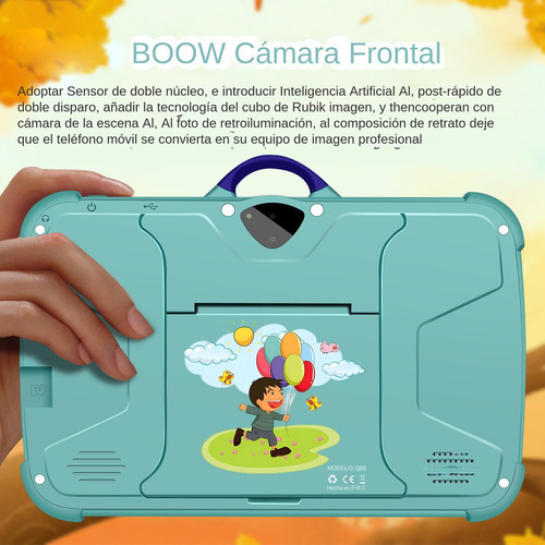 Tablet Infantil Bdf 7 4gb+64gb Com Android 13, Wifi E Bt