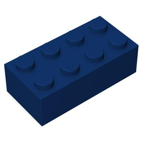 Set Construcción Lego 100 Bloques 2x4 Color Azul Zafiro