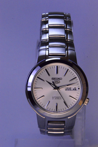 Reloj Seiko 5 Snka01 Autentico Japones Automático Plateado Plateado Blanco