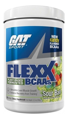 Aminoacido Gat Sport Flexx Bcaas 30 Servicios Sabor Bola De Caramelo