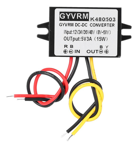 Convertidor Reductor Dc-dc 12v/24v/36v/48v A 5v 3a Reductor