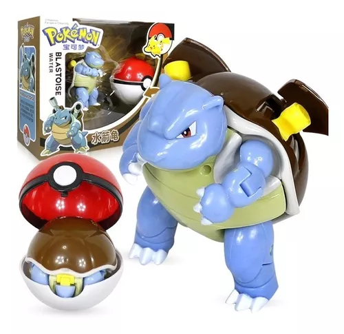 Brinquedo Pokemon Blastoise Articulado Dentro De Pokebola