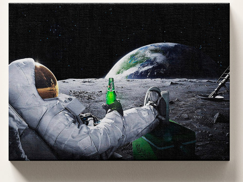 Cuadro Canva Astronauta Horizontal 140x200 (matte/glossy)