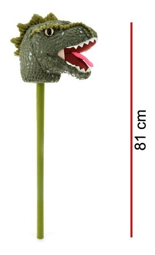 Imagen 1 de 5 de Dinosaurio Con Palo Caballito De Peluche 7965 Educando