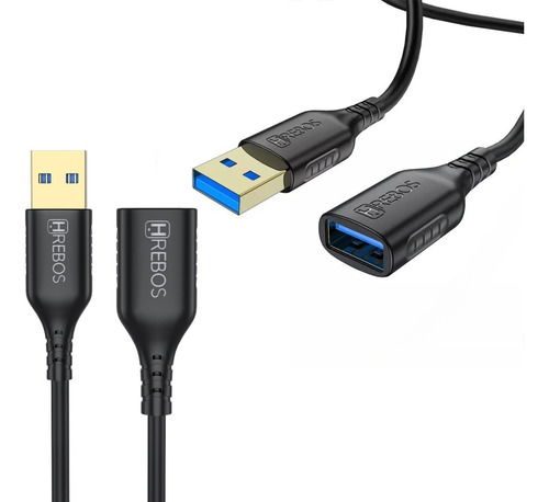 Kit 5 Cabos Extensor Extensão Usb 3.0 3 Metros Macho / Fêmea