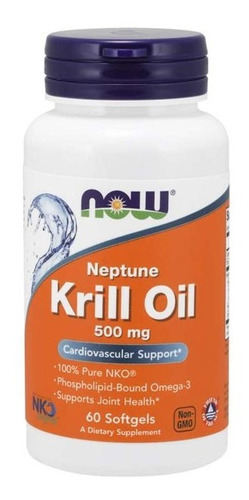 Aceite De Krill.  500 Mg Now (60 Softgels)