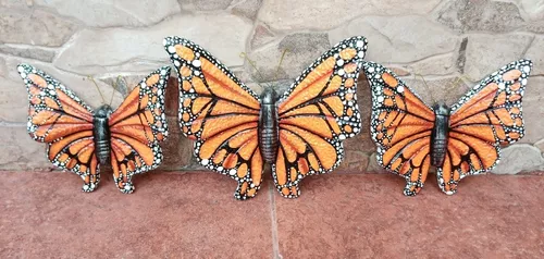  Juego de 12 decoraciones de mariposa monarca
