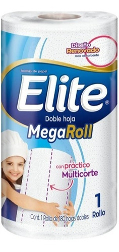 Toalla Papel Elite Megaroll 1 Rollo Hojas Dobles 6 Paquetes