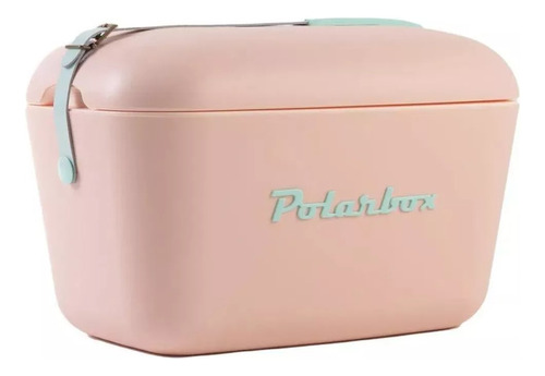 Latas vintage retrô Polarbox 20lts, cores rosa e azul celeste