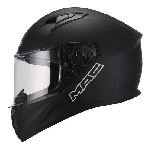 Casco Moto Integral Mac Speed Solid Negro Mate Visor Simple