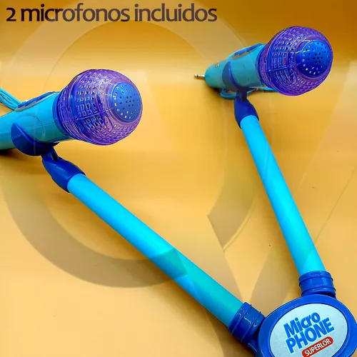 Micrófono Juguete Con Base Bocina Luces Infantil Karaoke