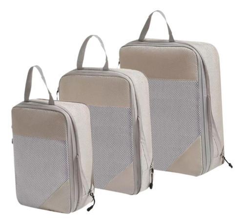 O, Conjunto Bolsas Almacenamiento Comprimido For Beige .